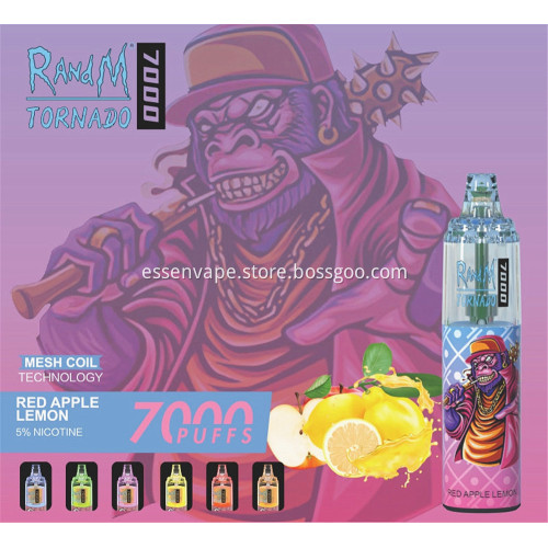 Popular Sale Vape RandM Tornado 7000Puffs Sweden